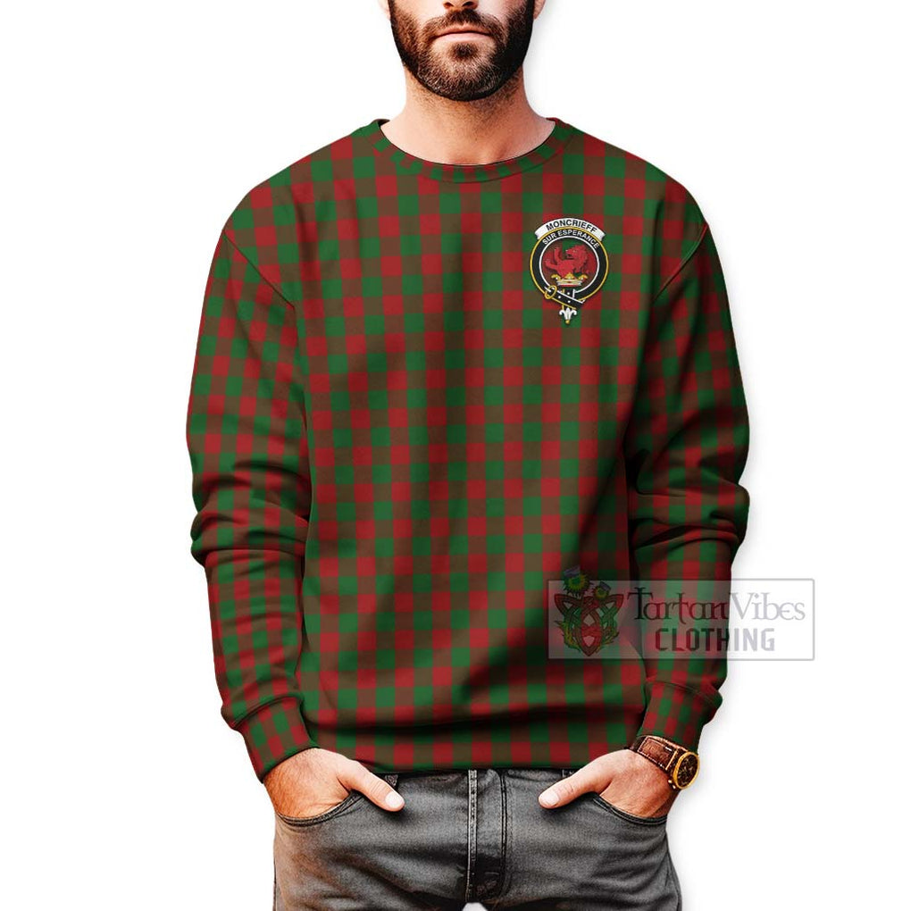 Moncrieff (Moncreiffe) Tartan Sweatshirt with Family Crest Celtic Skull Style - Tartan Vibes Clothing