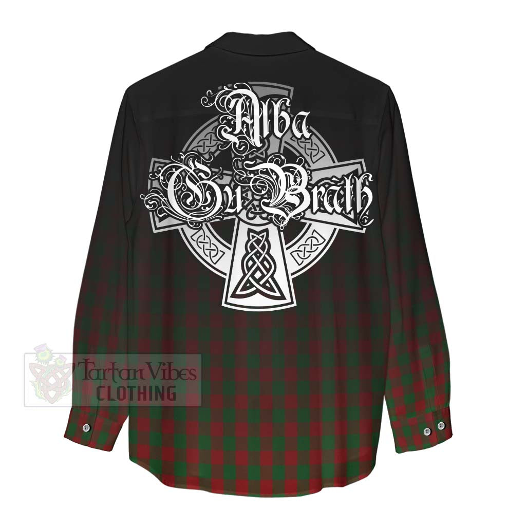 Moncrieff (Moncreiffe) Tartan Women's Casual Shirt Featuring Alba Gu Brath Family Crest Celtic Inspired - Tartan Vibes Clothing