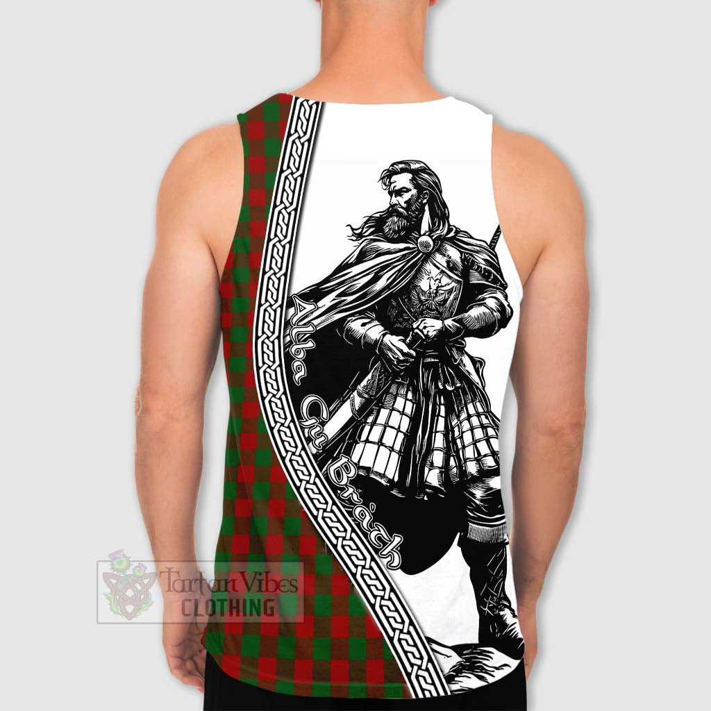 Moncrieff (Moncreiffe) Tartan Clan Crest Men's Tank Top with Highlander Warrior Celtic Style - Tartan Vibes Clothing