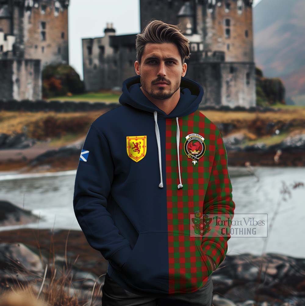 Moncrieff (Moncreiffe) Tartan Cotton Hoodie Alba with Scottish Lion Royal Arm Half Style - Tartan Vibes Clothing