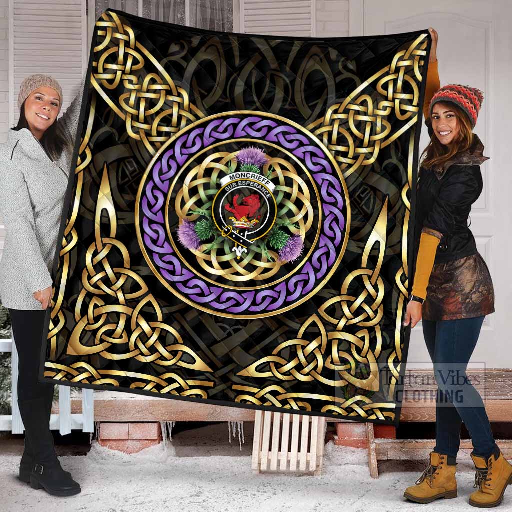 Moncrieff (Moncreiffe) Clan Crest Premium Quilt Celtic Scottish Thistle - Tartan Vibes Clothing