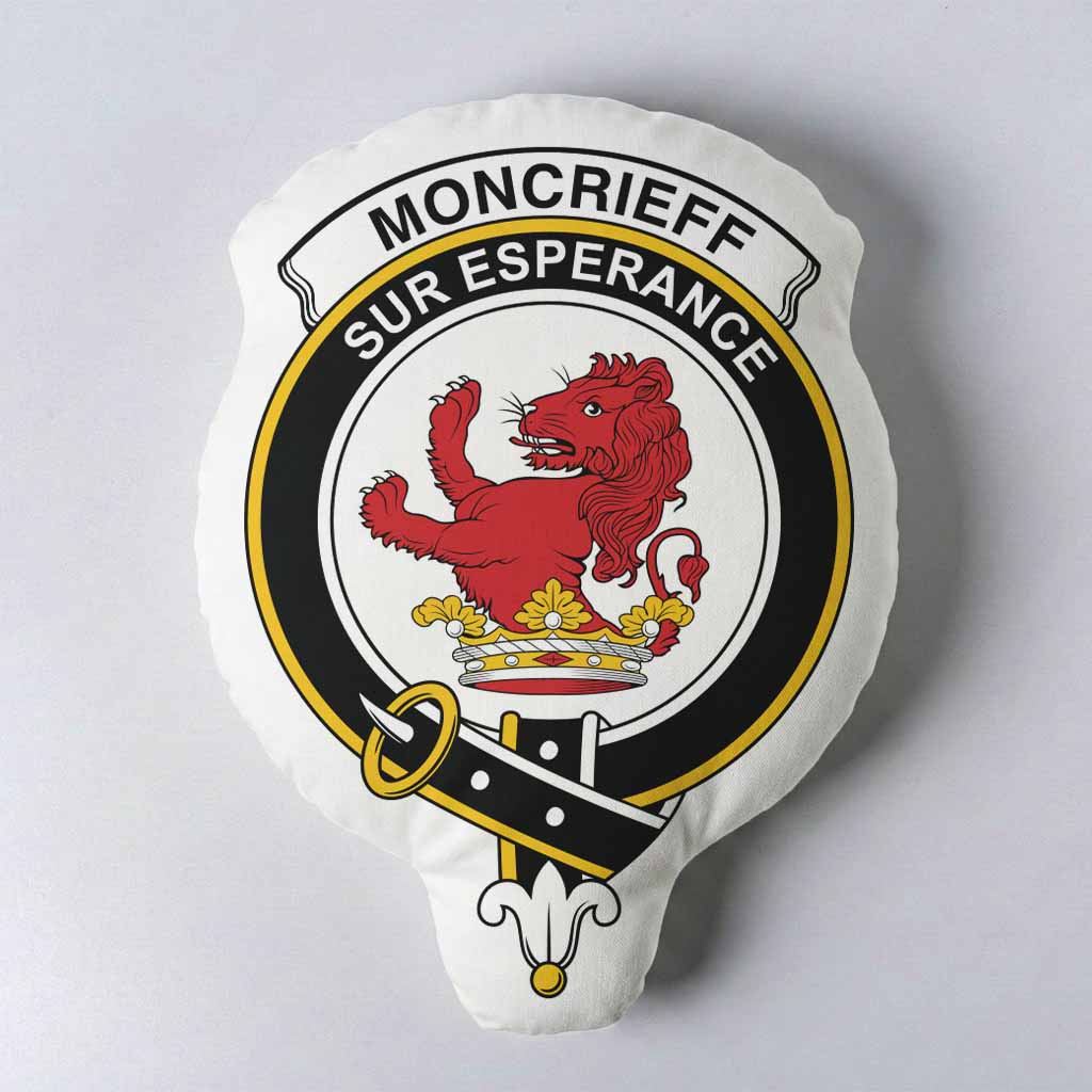 Moncrieff (Moncreiffe) Clan Crest Shaped Throw Pillow, Scottish Clan Badge Decorative Pillow