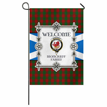 Moncrieff (Moncreiffe) Family Crest Tartan Welcome Garden Flag Saltire Harmony Style