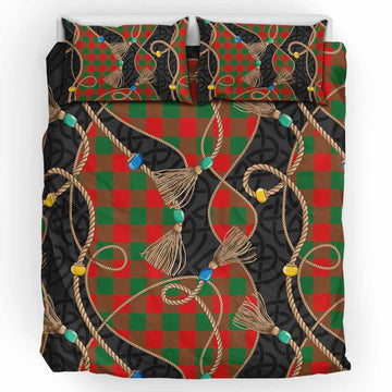 Moncrieff (Moncreiffe) Scottish Tartan Twisted Ropes Stylized Bedding Set UK Bedding Set UK King 91*87 inch - Tartan Vibes Clothing