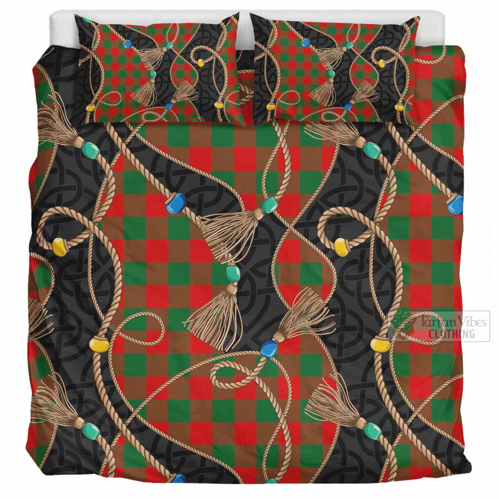 Moncrieff (Moncreiffe) Scottish Tartan Twisted Ropes Stylized Bedding Set UK Bedding Set UK Super King 104*94 inch - Tartan Vibes Clothing