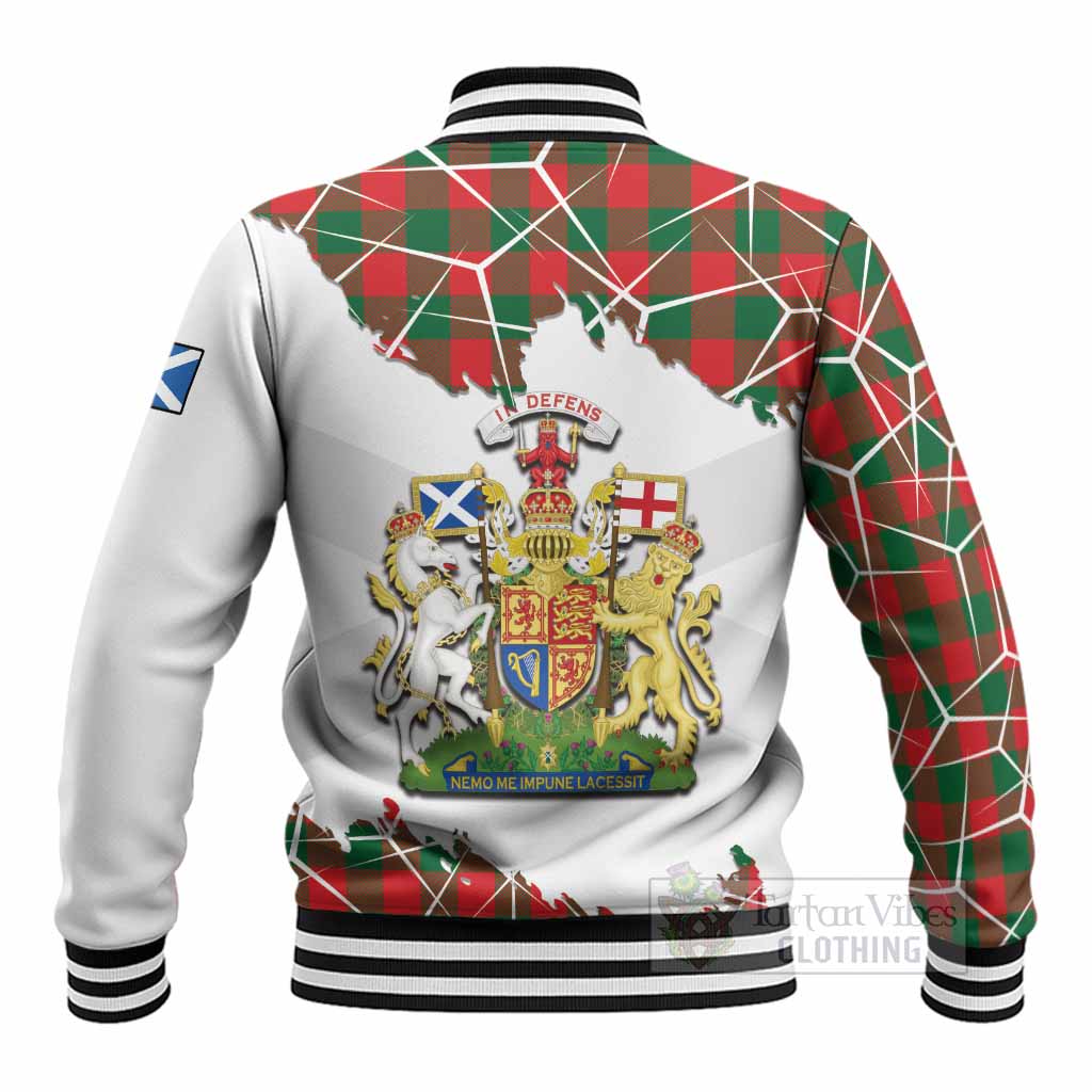 Moncrieff (Moncreiffe) Tartan Baseball Jacket with Family Crest and Lion Rampant Grunge Style