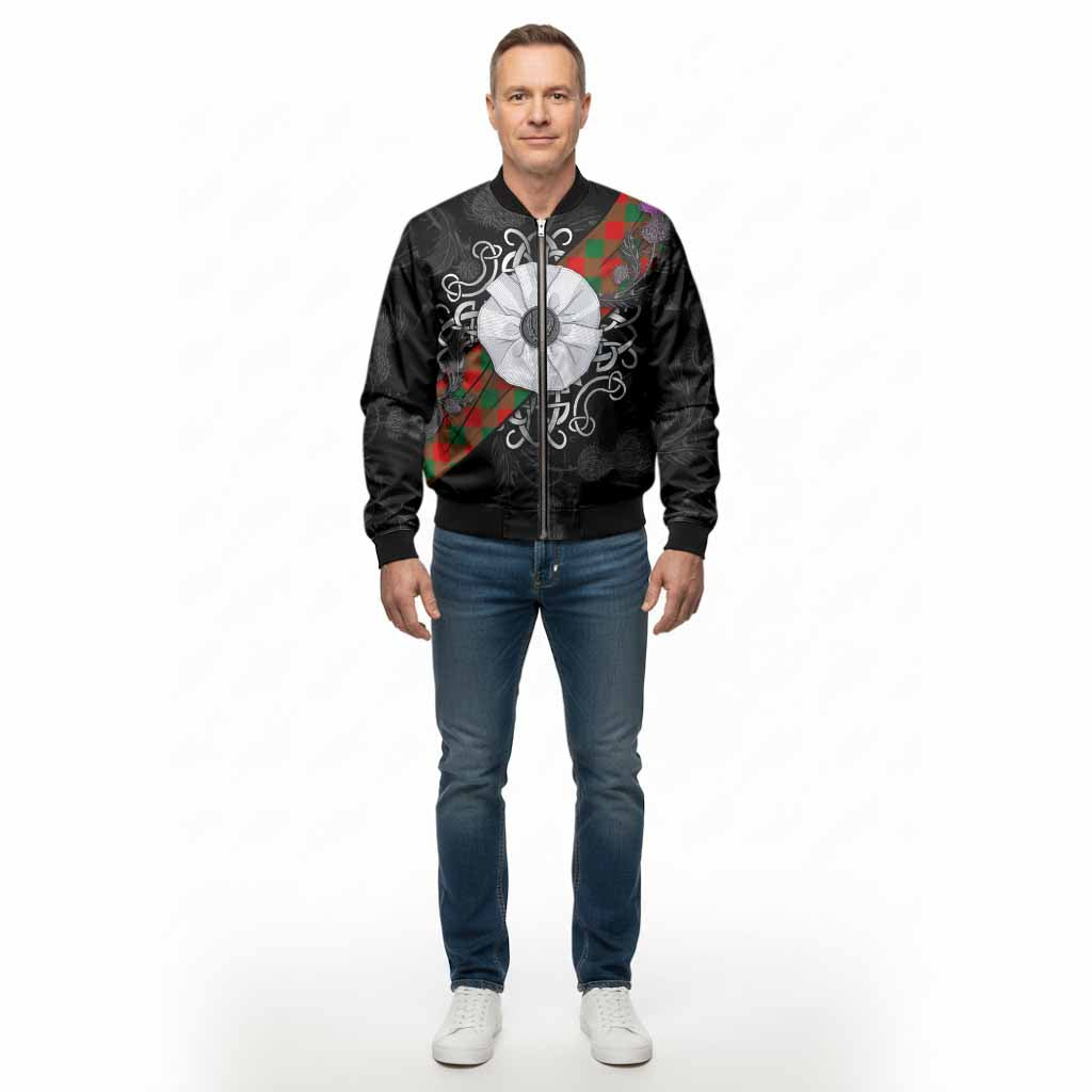 Moncrieff (Moncreiffe) Tartan Bomber Jacket Jacobite White Rose - Tartan Vibes Clothing