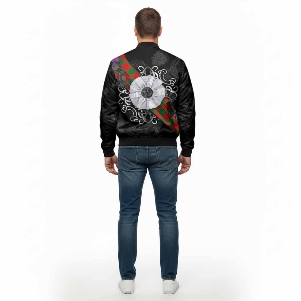 Moncrieff (Moncreiffe) Tartan Bomber Jacket Jacobite White Rose - Tartan Vibes Clothing