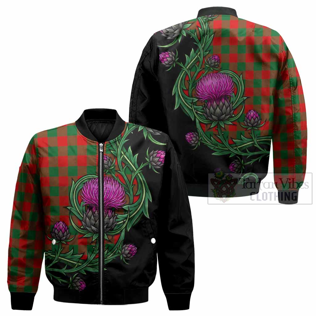 Moncrieff (Moncreiffe) Tartan Bomber Jacket Resilient Scottish Thistle - Tartan Vibes Clothing