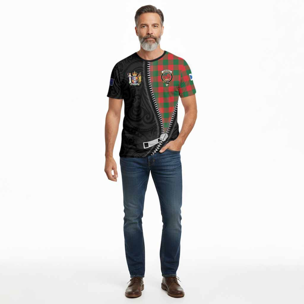 Moncrieff (Moncreiffe) Tartan Cotton T-shirt New Zealand Pattern Unique Zipper Stylized