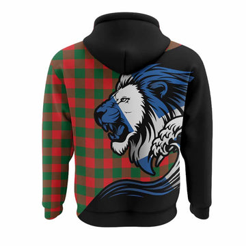 Moncrieff (Moncreiffe) Tartan Crest Hoodie Scottish Golden Lions Wave Flow