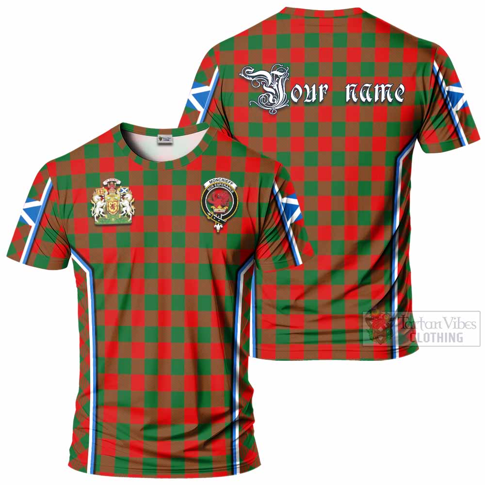 Moncrieff (Moncreiffe) Tartan Crest T-shirt Scotland Coat of Arm Flag Style - Tartan Vibes Clothing
