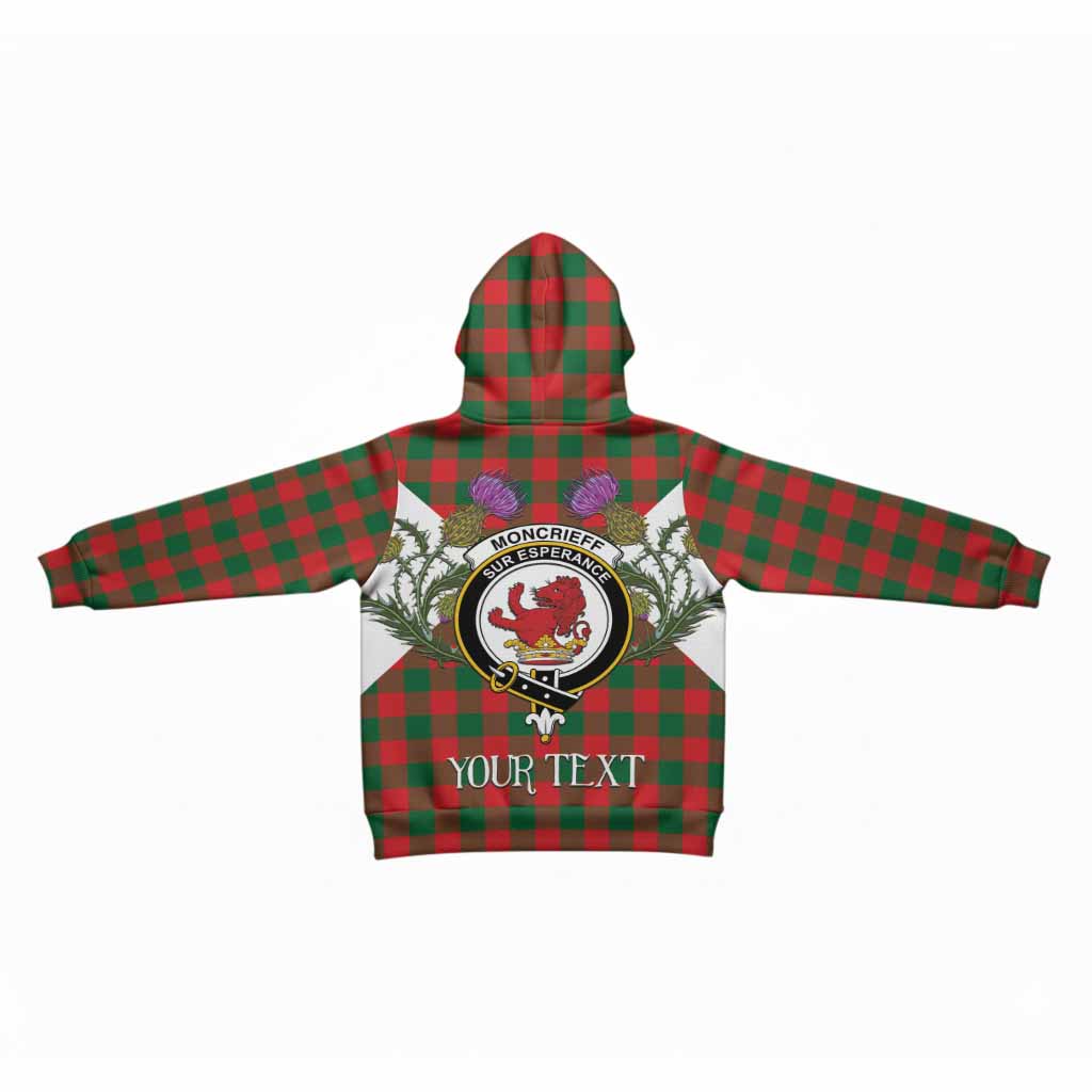 Moncrieff (Moncreiffe) Tartan Family Crest Kid Hoodie Scottish Burns Night Thistle Floral