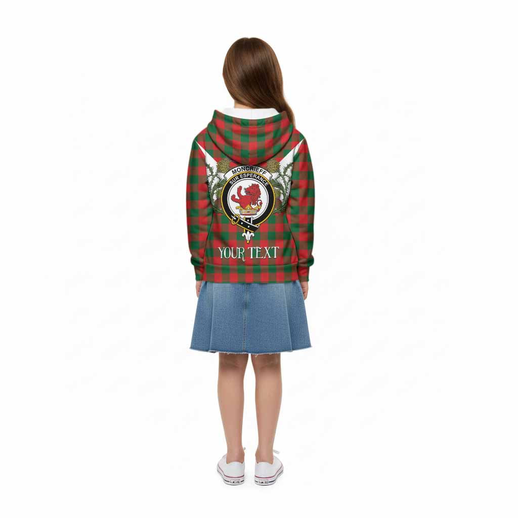 Moncrieff (Moncreiffe) Tartan Family Crest Kid Hoodie Scottish Burns Night Thistle Floral