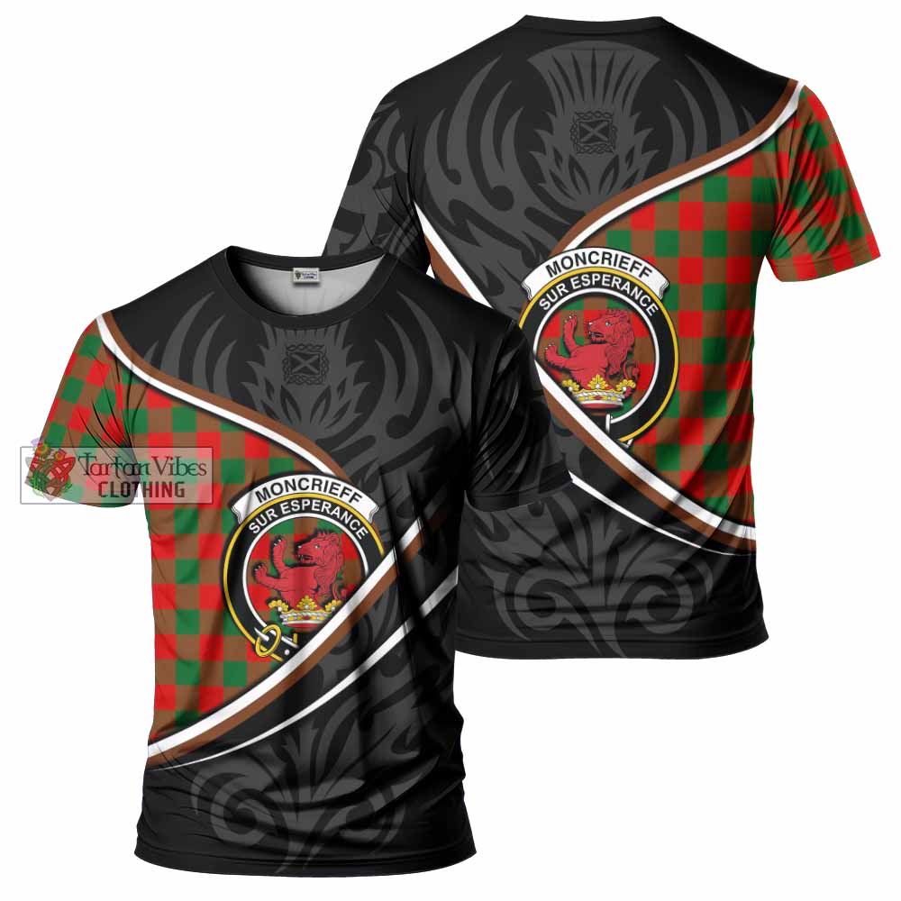 Moncrieff (Moncreiffe) Tartan Family Crest T-shirt Celtic Scottish Thistle Floral - Tartan Vibes Clothing