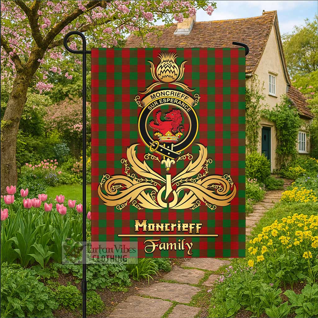 Moncrieff (Moncreiffe) Tartan Garden Flag with Highland Thistle Cherish Family Crest Style - Tartan Vibes Clothing