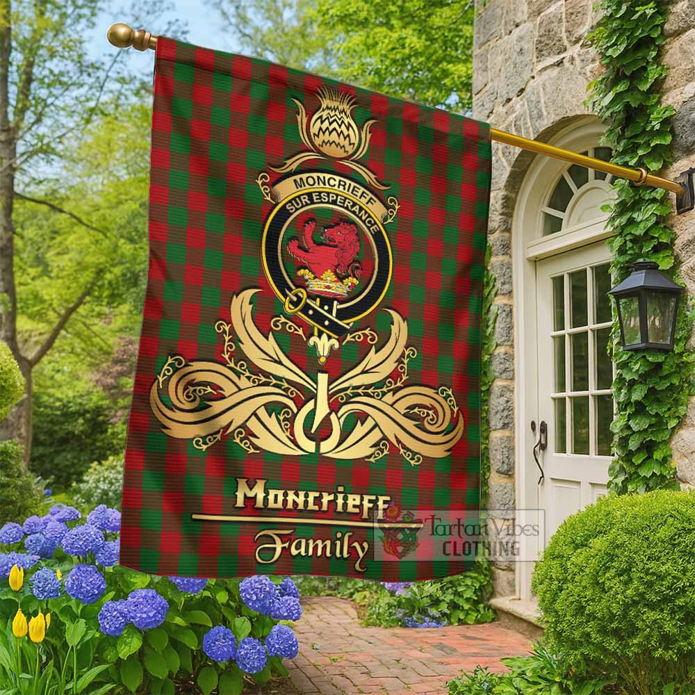 Moncrieff (Moncreiffe) Tartan Garden Flag with Highland Thistle Cherish Family Crest Style - Tartan Vibes Clothing
