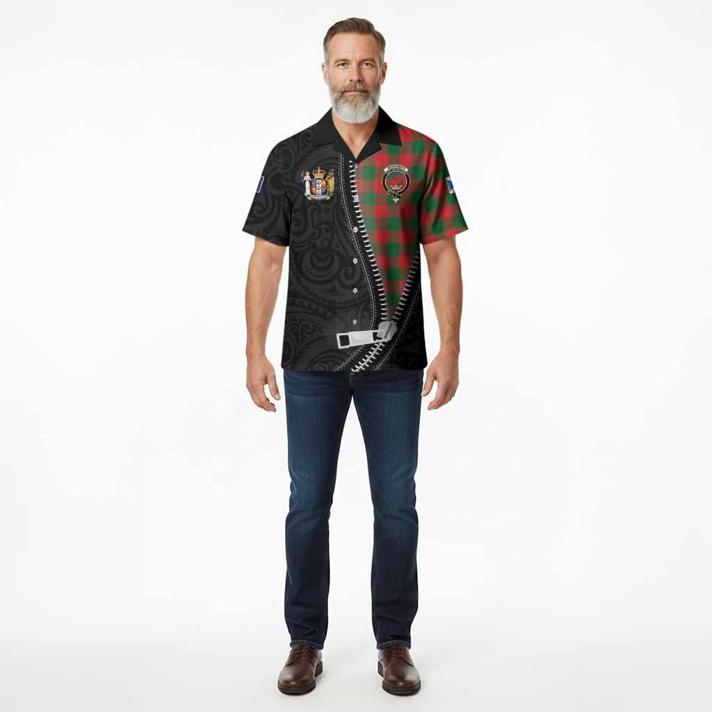 Moncrieff (Moncreiffe) Tartan Hawaiian Shirt New Zealand Pattern Unique Zipper Stylized