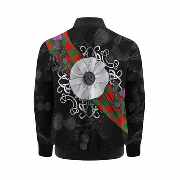 Moncrieff (Moncreiffe) Tartan Kid Bomber Jacket Jacobite White Rose Kid - Tartan Vibes Clothing