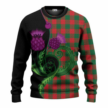 Moncrieff (Moncreiffe) Tartan Knitted Sweater Traditional Scottish Thistle