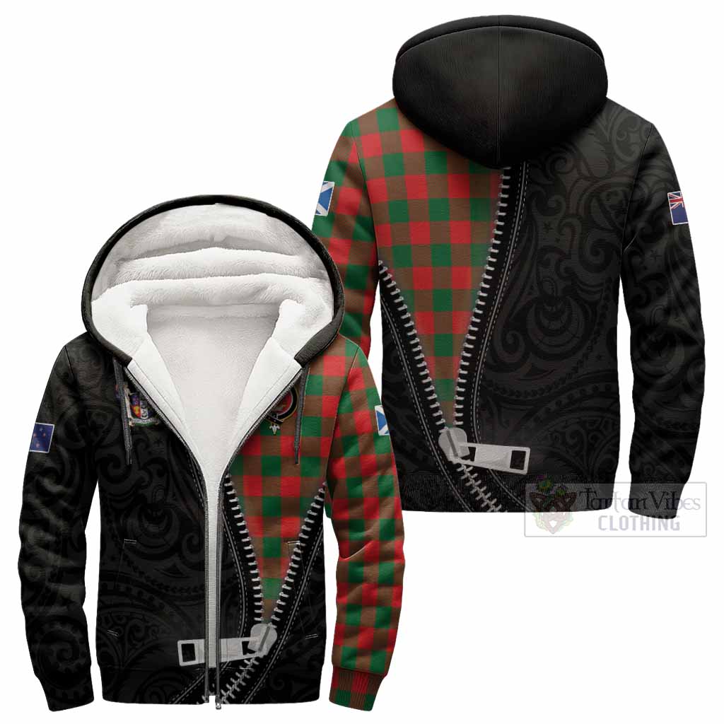 Moncrieff (Moncreiffe) Tartan Sherpa Hoodie New Zealand Pattern Unique Zipper Stylized