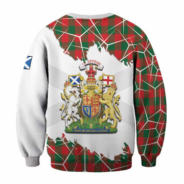 Moncrieff (Moncreiffe) Tartan Sweatshirt with Family Crest and Lion Rampant Grunge Style