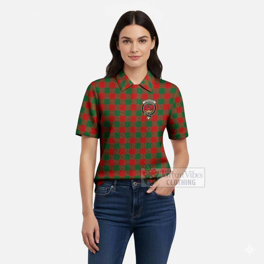 Moncrieff (Moncreiffe) Tartan Women’s Polo Sweater Top with Family Crest