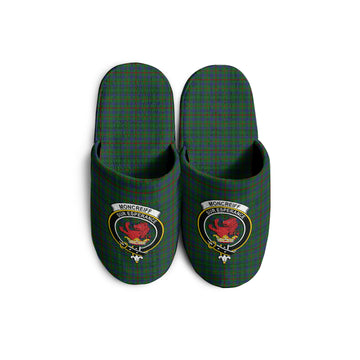 Moncrieff of Atholl Tartan Home Slippers with Family Crest