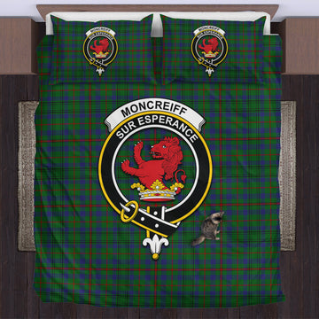 Moncrieff of Atholl Tartan Bedding Set with Family Crest