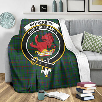 Moncrieff of Atholl Tartan Blanket with Family Crest