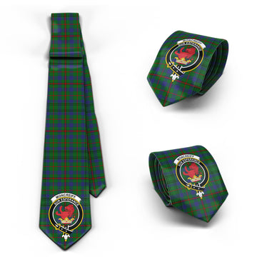 Moncrieff of Atholl Tartan Classic Necktie with Family Crest