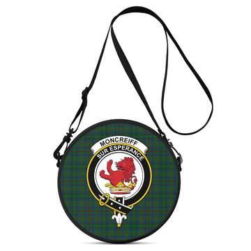Moncrieff of Atholl Tartan Round Satchel Bags with Family Crest