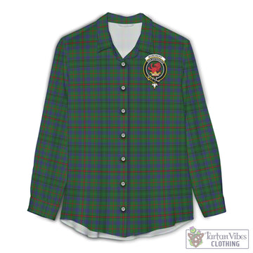 Moncrieff of Atholl Tartan Womens Casual Shirt with Family Crest