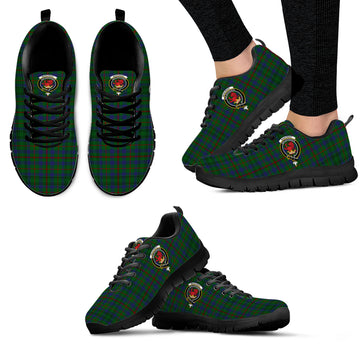 Moncrieff of Atholl Tartan Sneakers with Family Crest