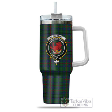 Moncrieff of Atholl Tartan and Family Crest Tumbler with Handle