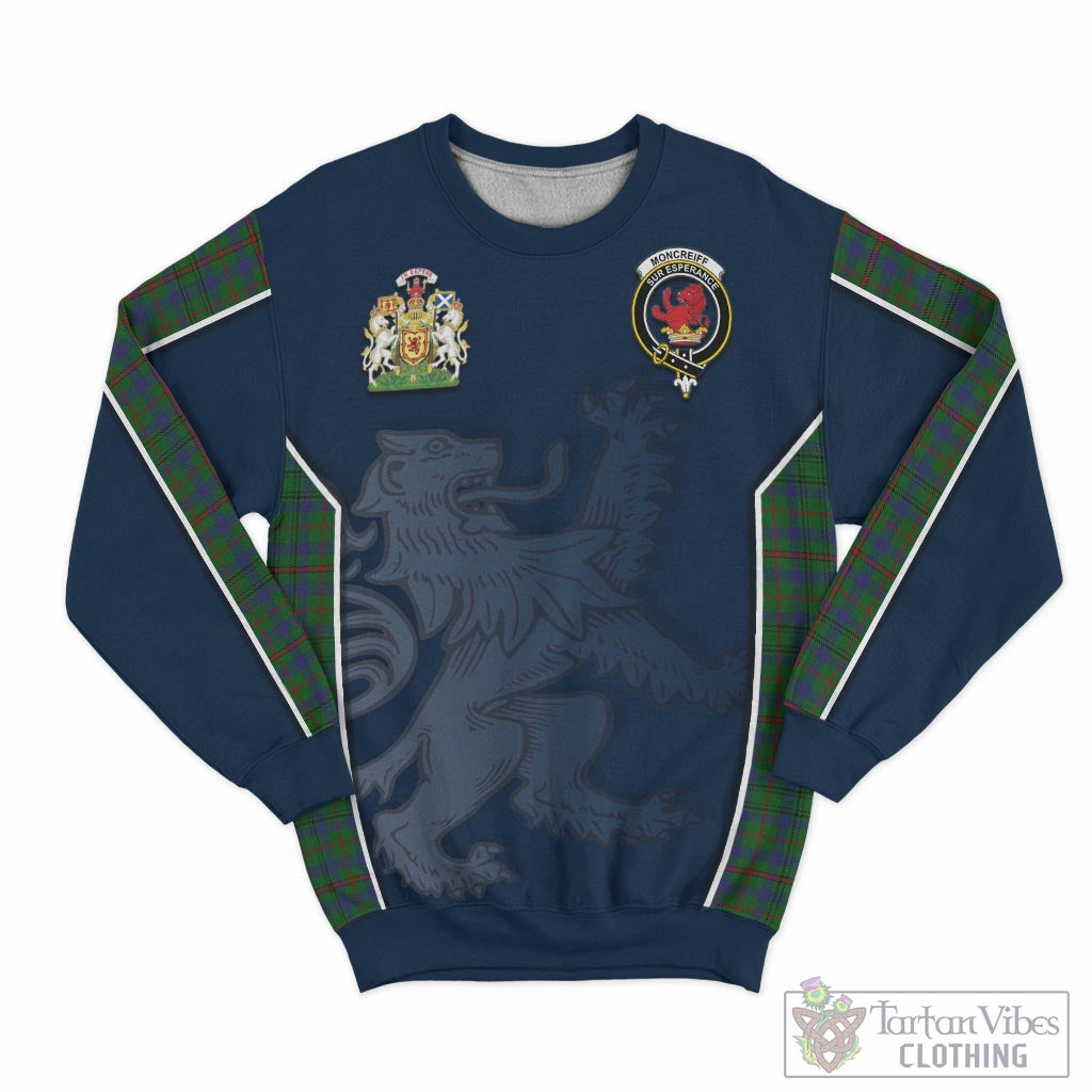 Tartan Vibes Clothing Moncrieff of Atholl Tartan Sweater with Family Crest and Lion Rampant Vibes Sport Style