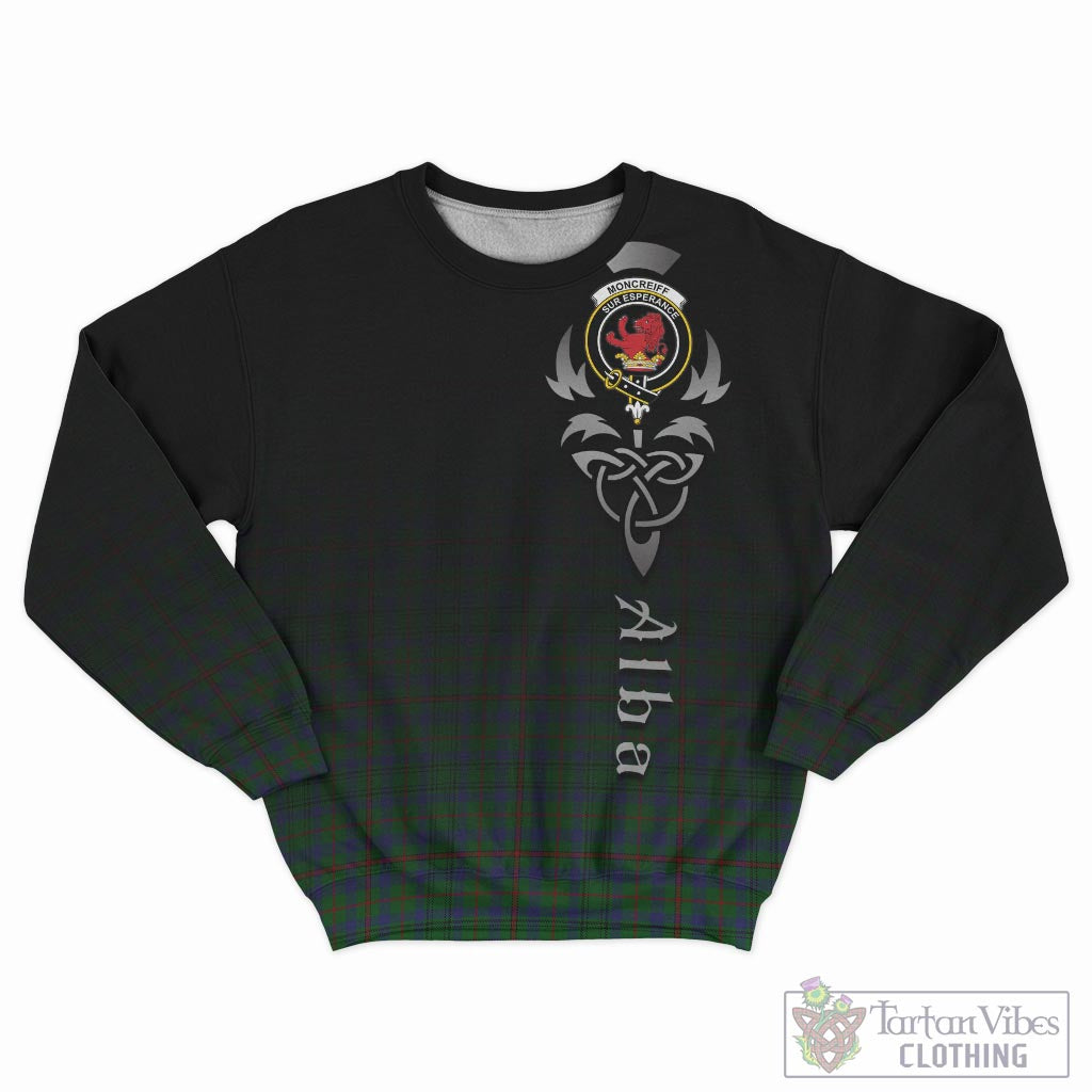 Tartan Vibes Clothing Moncrieff of Atholl Tartan Sweatshirt Featuring Alba Gu Brath Family Crest Celtic Inspired