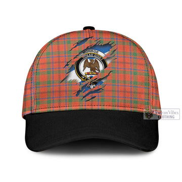 Tartan Vibes Clothing Monroe Ancient Tartan Classic Cap with Family Crest In Me Style