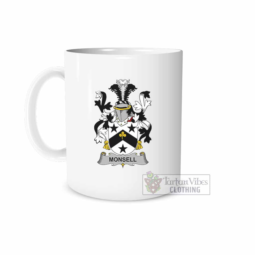 Tartan Vibes Clothing Monsell Irish Clan Coat of Arms Ceramic Mug