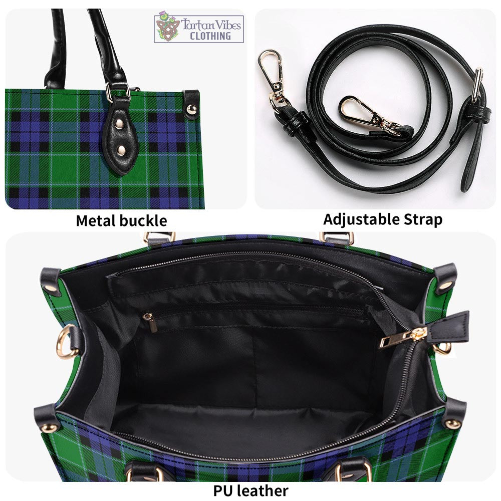 Monteith Tartan Luxury Leather Handbags - Tartan Vibes Clothing