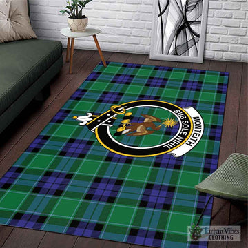 Monteith Tartan Area Rug with Family Crest L 59*86 inch (150x220 cm) - Tartan Vibes Clothing
