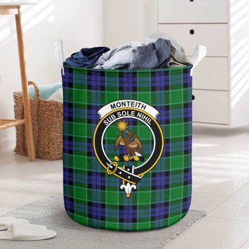 Monteith Tartan Laundry Basket with Family Crest One Size - Tartan Vibes Clothing