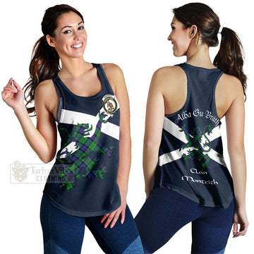 Monteith Tartan Lion Rampant Women's Racerback Tanks Proudly Display Your Heritage with Alba Gu Brath and Clan Name 4XL - Tartan Vibes Clothing