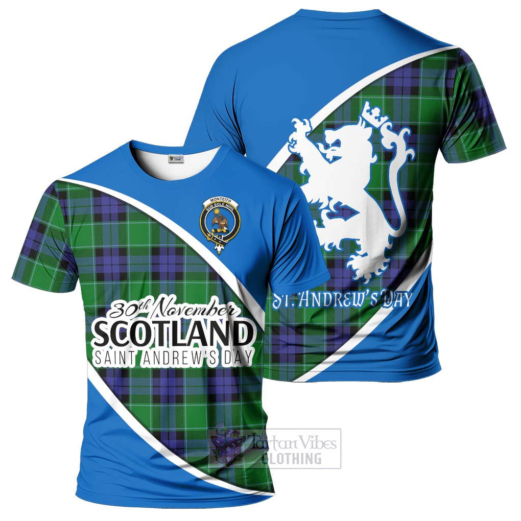 Monteith Family Crest Tartan T-Shirt Celebrate Saint Andrew's Day in Style Kid's Shirt - Tartan Vibes Clothing
