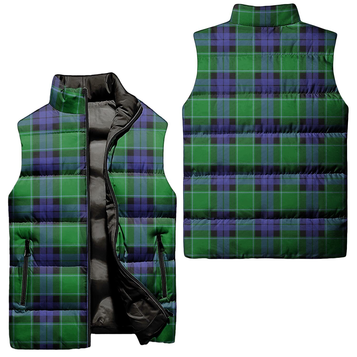 Monteith Tartan Sleeveless Puffer Jacket Unisex - Tartan Vibes Clothing