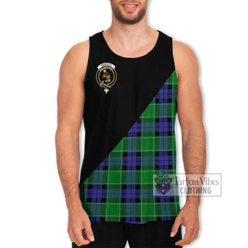 Monteith Tartan Men's Tank Top with Family Crest and Military Logo Style Men - Tartan Vibes Clothing