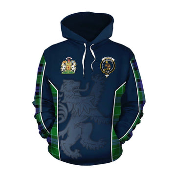Monteith Tartan Cotton Hoodie with Family Crest and Lion Rampant Vibes Sport Style Pullover Hoodie XS - Tartan Vibes Clothing