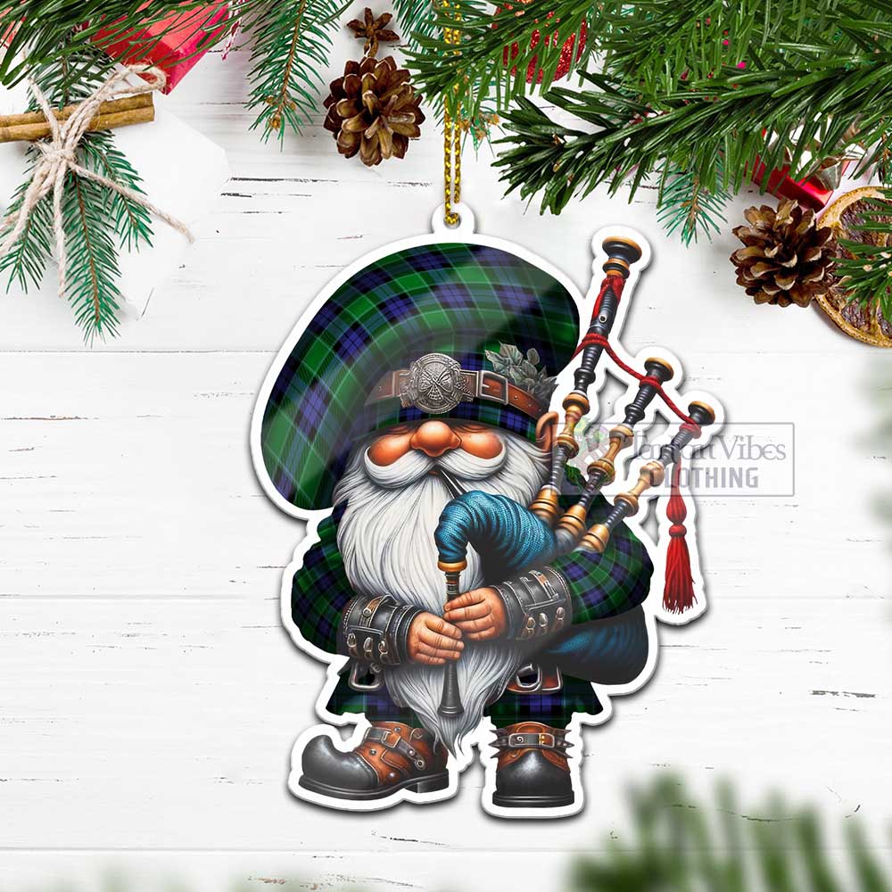 Monteith Tartan Bagpiper Gnome Christmas Ornament - Tartan Vibes Clothing
