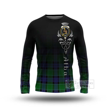 Monteith Tartan Long Sleeve T-Shirt Featuring Alba Gu Brath Family Crest Celtic Inspired Unisex - Tartan Vibes Clothing