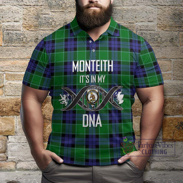 Monteith Tartan Polo Shirt with Family Crest DNA In Me Style Kid - Tartan Vibes Clothing